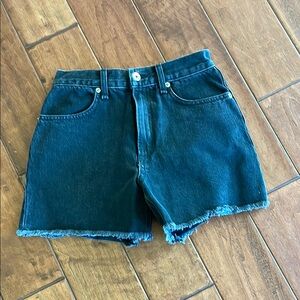 Rag & Bone Blue Denim High-Waisted Jean Shorts